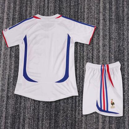 Retro France 2006 Kids Away Football Jersey