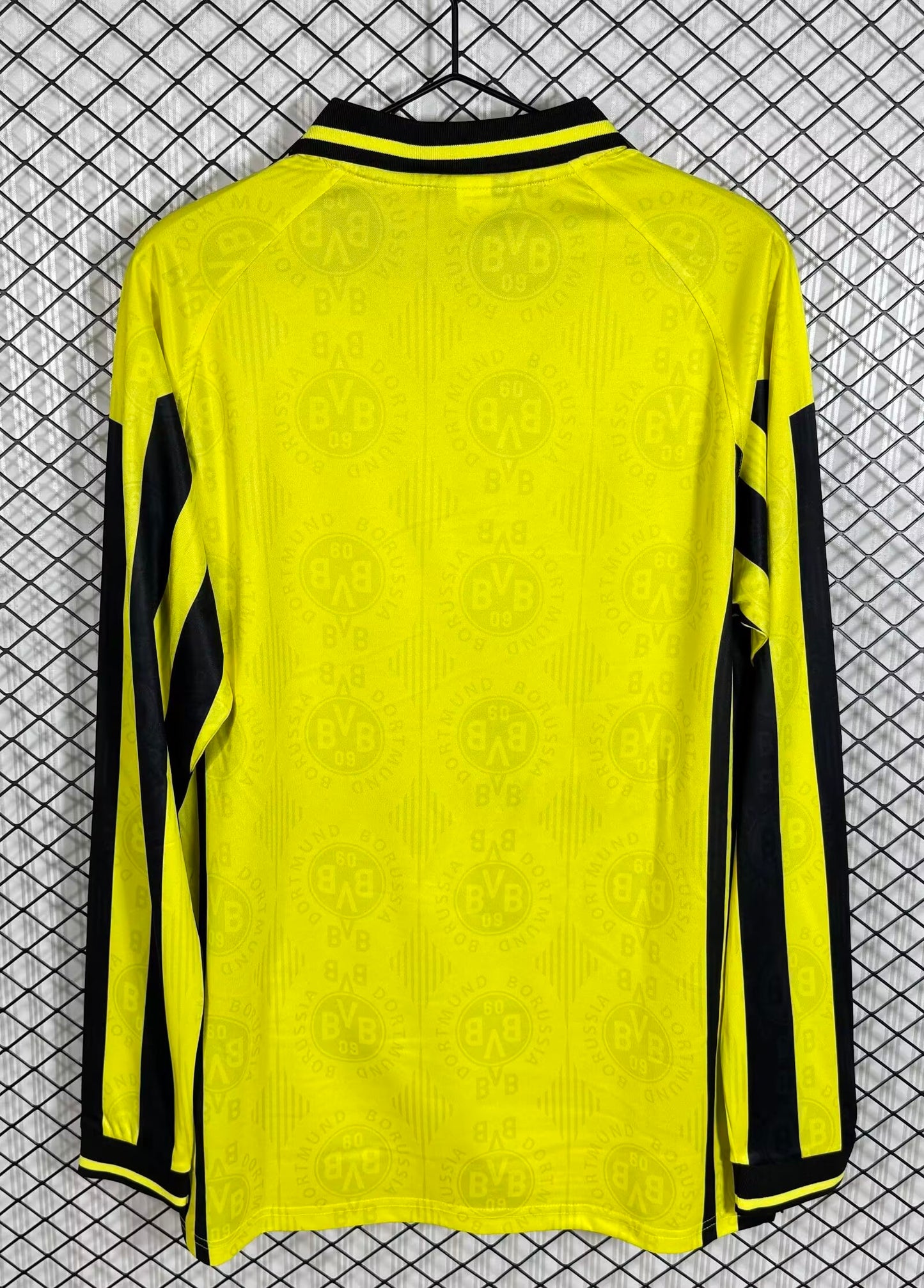 Retro Dortmund Home Long Sleeve Jersey 1996-1997