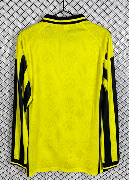 Retro Dortmund Home Long Sleeve Jersey 1996-1997
