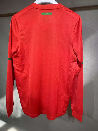Retro Portugal 2010 Home Long Sleeve Player Version Football Jersey