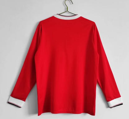 Retro Manchester united 1983 Home Long Sleeve Football Jersey