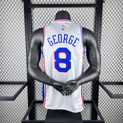 Philadelphia 76ers White #8 GEORGE NBA Season Jerseys 2023