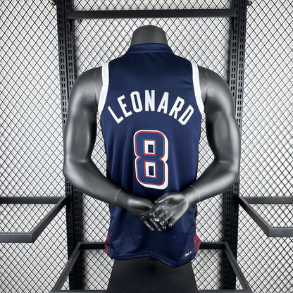 USA Los Angeles Clippers Blue #8 LEONARD NBA Season Jerseys 2024