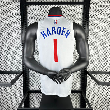 Los Angeles Clippers White #1 HARDEN NBA Season Jerseys 2023