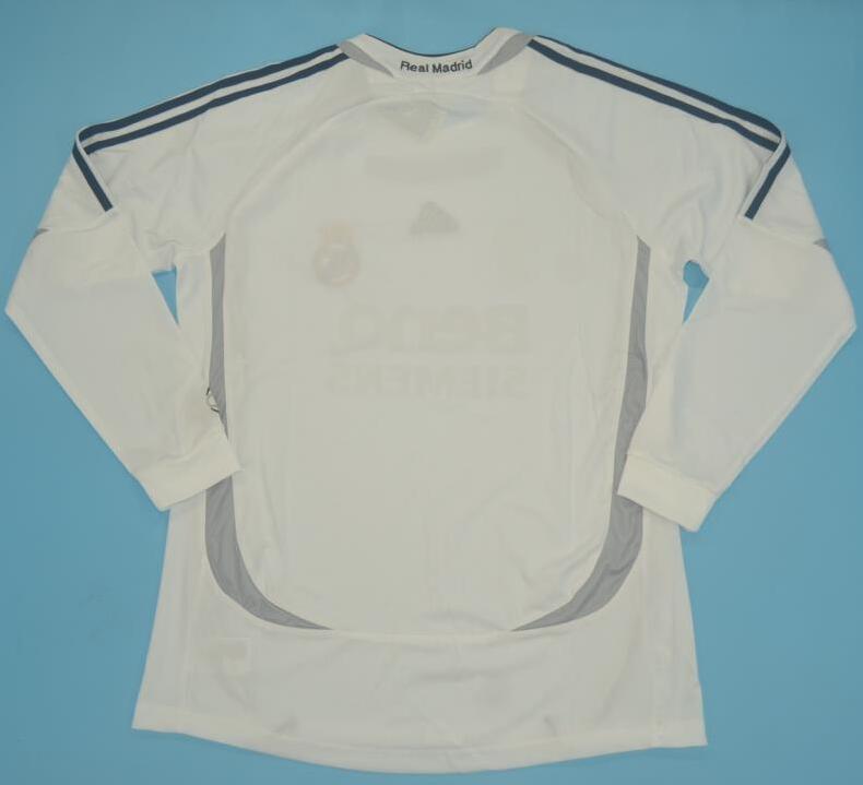 Retro real madrid 2006/2007 Home Long Sleeve Football Jersey