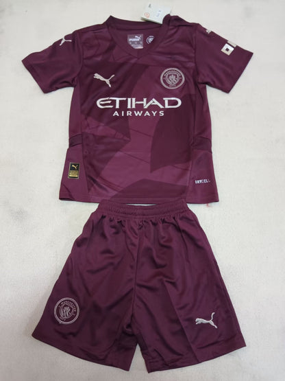 Manchester City 2024/2025 Kids Third Away Football Jersey