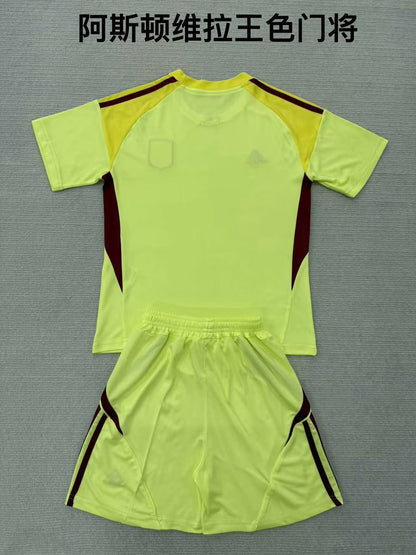 Aston Villa 2025/2026 Kids Goalkeeper Fan Version Football Jersey