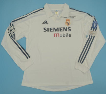 Retro Real Madrid 2002/2003 Home Long Sleeve Football Jersey