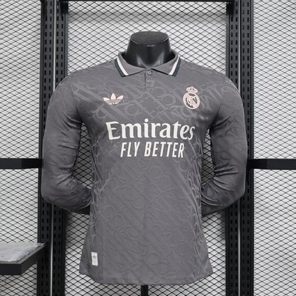 Real Madrid 2024/2025 Third Away Long Sleeve Player Version Football Jersey