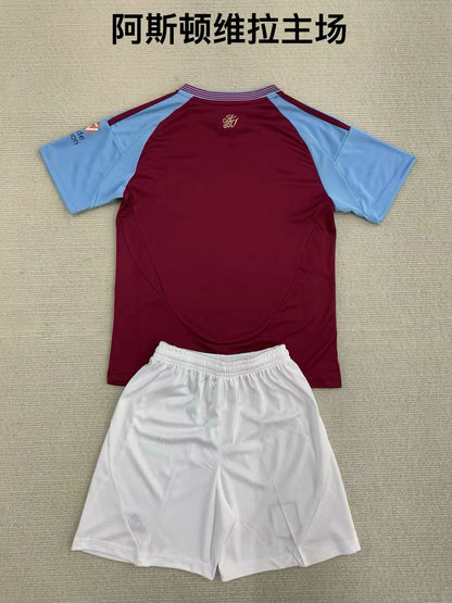 Aston Villa 2024/2025 Kids Home Football Jersey