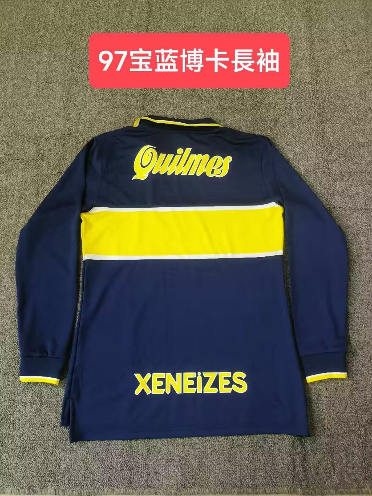 Retro Boca 1997 Home Fan Version Football Jersey