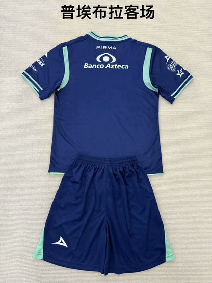 Club Puebla 2024/2025 Kids Away Fan Version Football Jersey