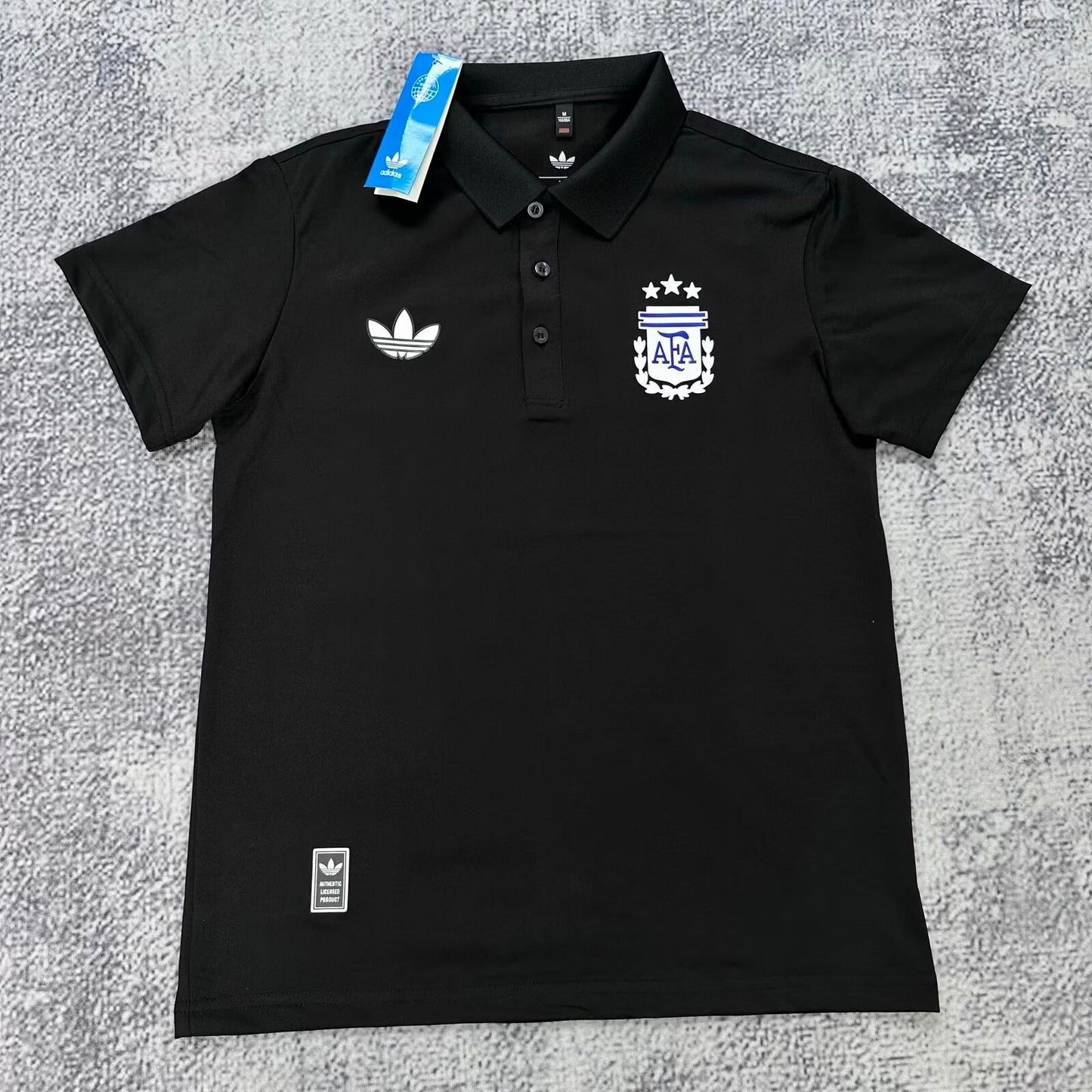 Argentina POLO T-shirt Black Grey White Blue Jersey