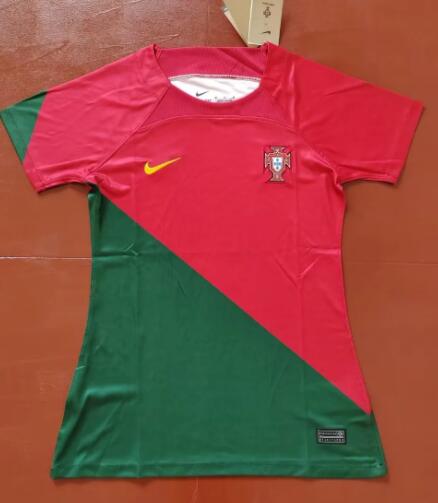 Portugal 2022/2023 Women Home Fan Version Football Jersey