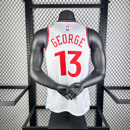 Los Angeles Clippers White #13 GEORGE NBA Season Jerseys 2025