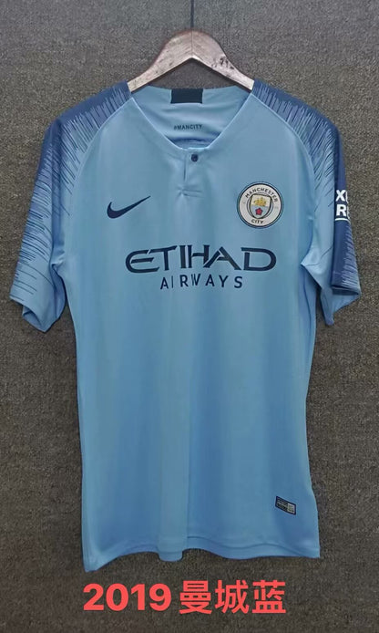 Retro Manchester city 2019 Home Football Jersey