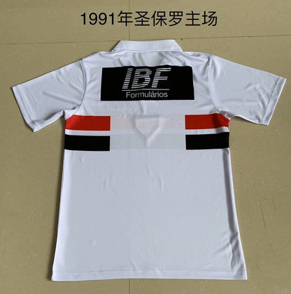 Retro Sao Paulo 1991 Home Football Jersey