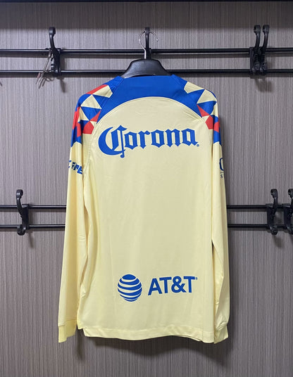 Club America 2023/2024 Home Long Sleeve Fan Version Football Jersey
