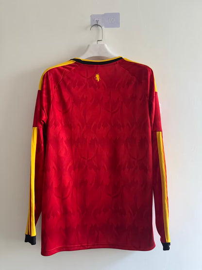 Belgium 2026/2027 Home Long Sleeve Fan Version Football Jersey