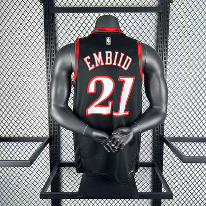 Philadelphia 76ers Retro Black #21 EMBIID NBA Season Jerseys 2026
