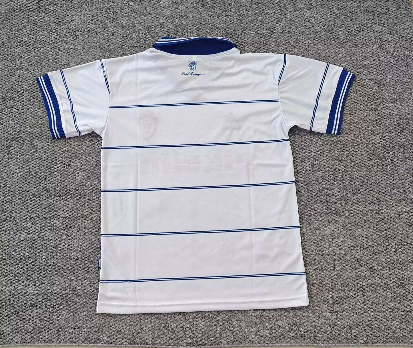 Retro Zaragoza 1999/2000 Home Fan Version Football Jersey