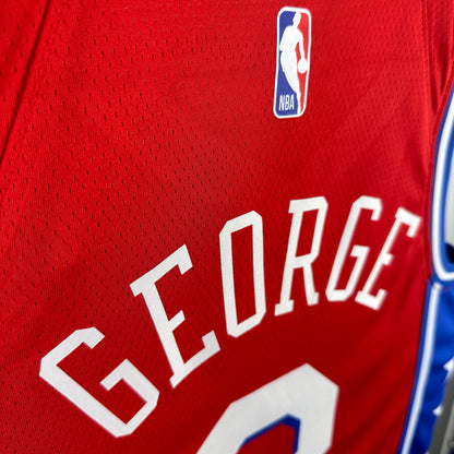 Philadelphia 76ers Red #8 GEORGE NBA Season Jerseys 2023