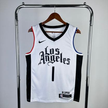 Los Angeles Clippers White #1 HARDEN NBA Season Jerseys 2021