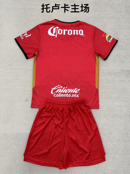 Toluca 2025/2026 Kids Home Fan Version Football Jersey