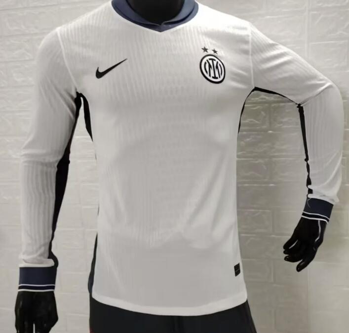 Inter Milan 2024/2025 Away Long Sleeve Player Version Football Jersey