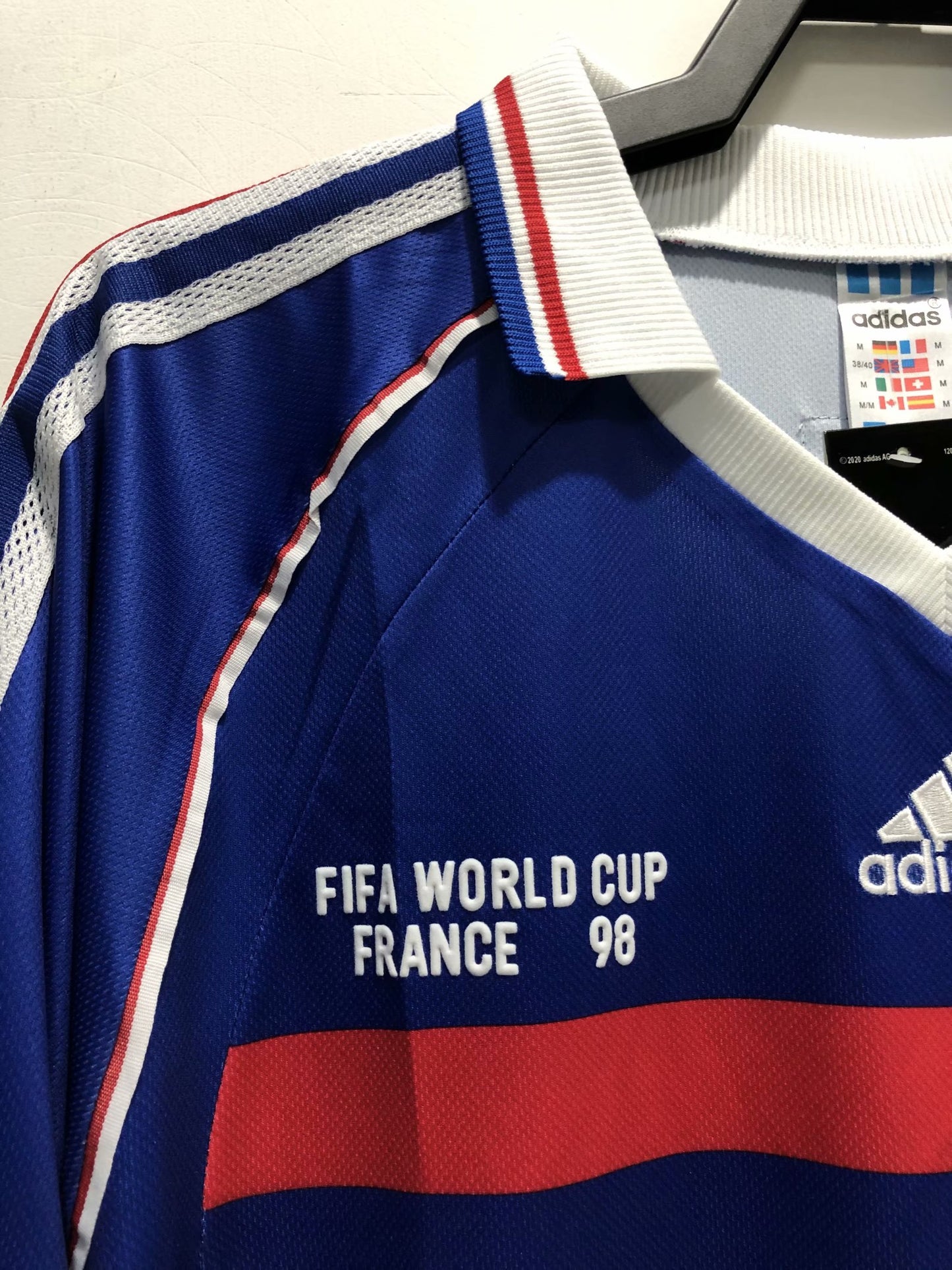 Retro France 1998 Home Long Sleeve Football Jersey
