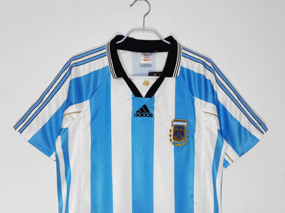 Retro Argentina 1998 Home Football Jersey