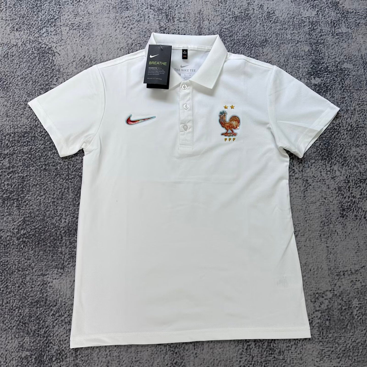 France POLO T-shirt Black Grey White Blue Jersey