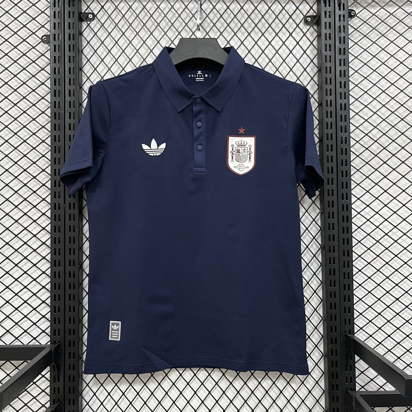 spain POLO T-shirt Black White Blue Jersey