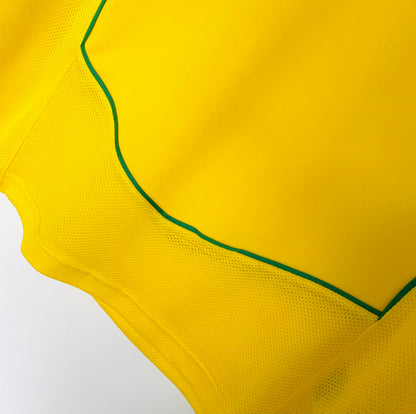 Retro Brazil 2004 Home Long Sleeve Football Jersey