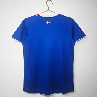 Retro Iceland 2016/2017 Home Fan Version Football Jersey