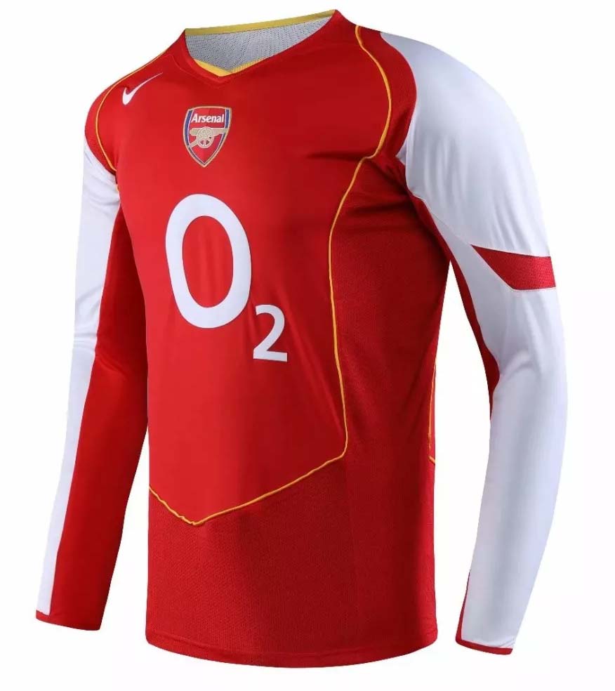 Retro Arsenal 2004/2005 Home Long Sleeve Football Jersey