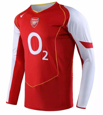 Retro Arsenal 2004/2005 Home Long Sleeve Football Jersey