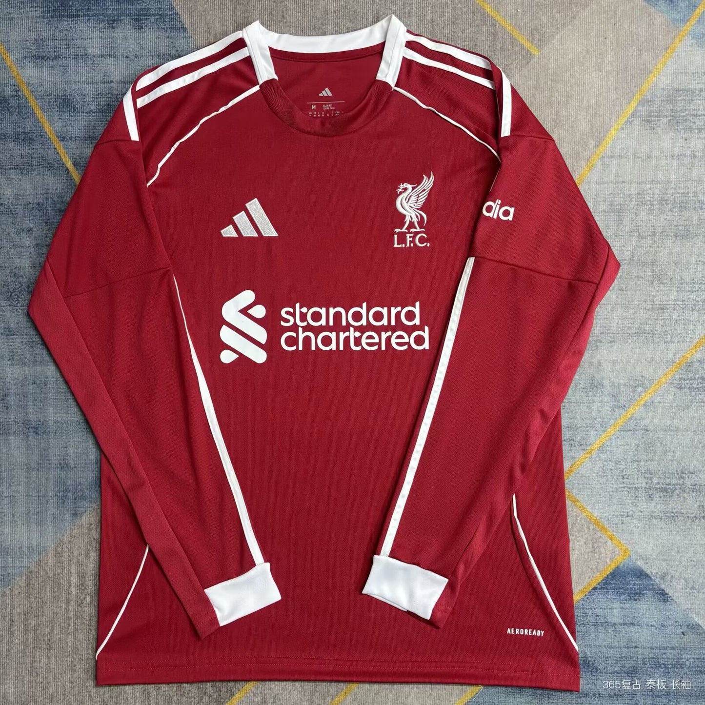 Liverpool 2025/2026 Home Long Sleeve Fan Version Football Jersey