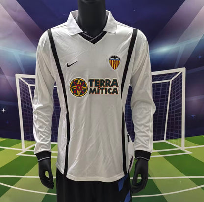 Retro valencia 2000/2001 Home Fan Version Football Jersey