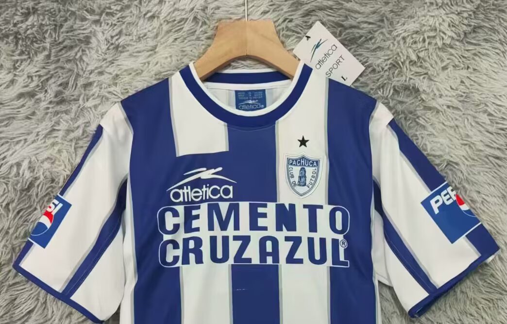 Retro Pachuca 2001 Home Fan Version Football Jersey
