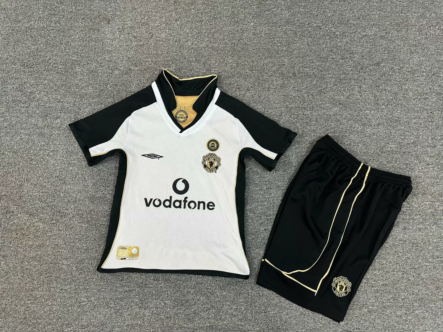 Retro Manchester united 2001/2002 Kids Away Football Jersey