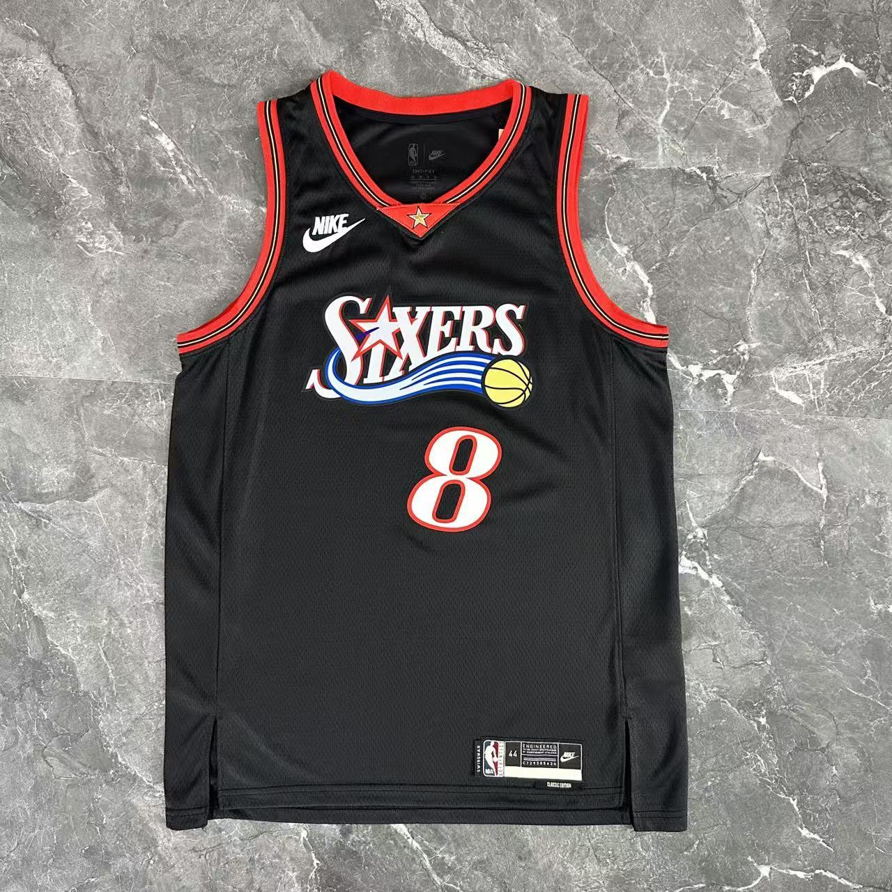 Philadelphia 76ers Retro Black #8 GEORGE NBA Season Jerseys 2026