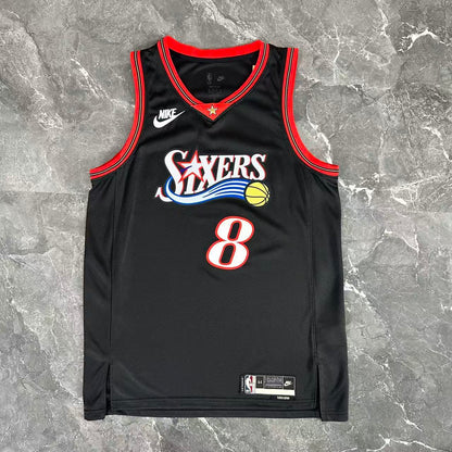 Philadelphia 76ers Retro Black #8 GEORGE NBA Season Jerseys 2026
