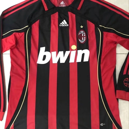 Retro AC Milan 2006/2007 Home Long Sleeve Football Jersey