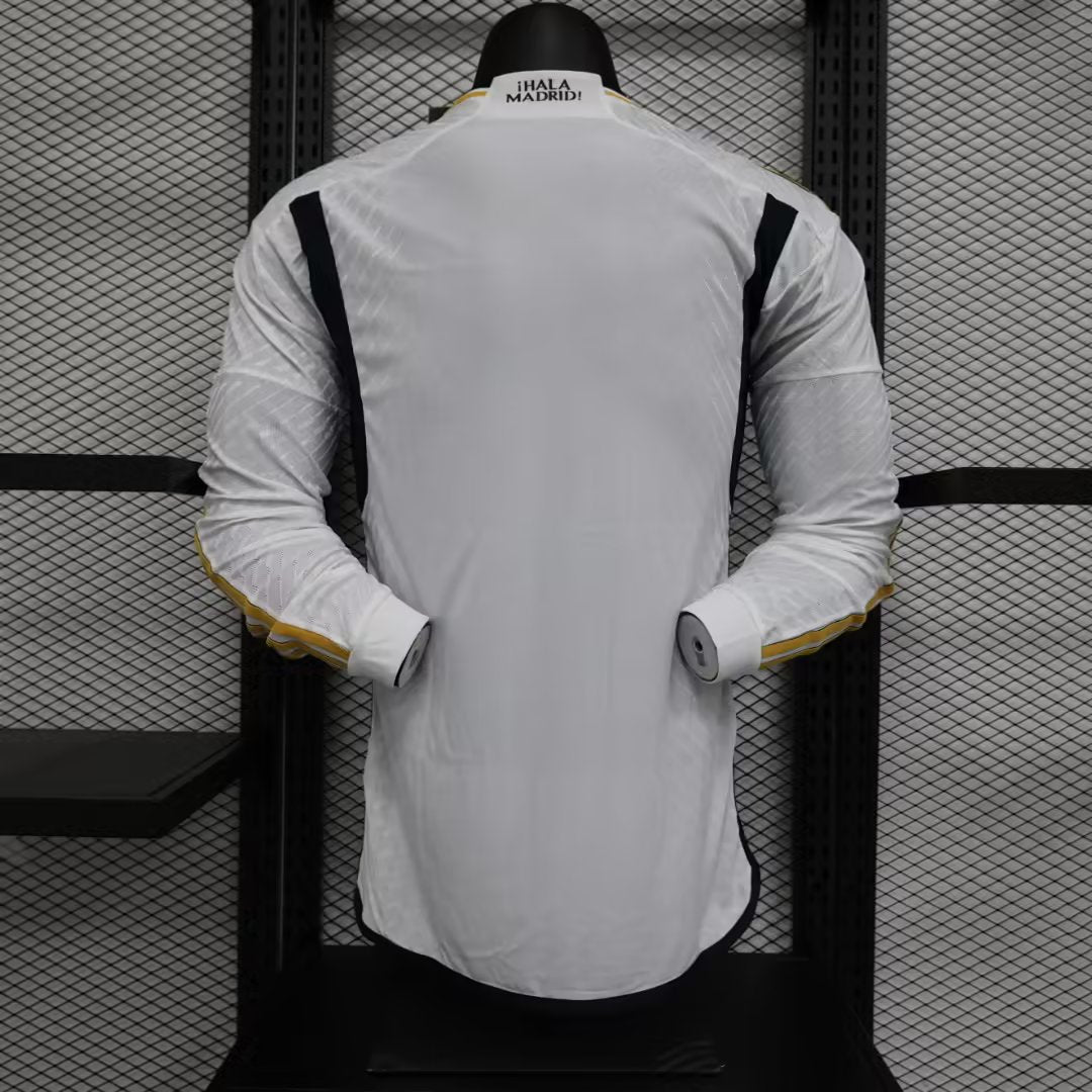 Real Madrid 2023/2024 Home Long Sleeve Player Version Football Jersey