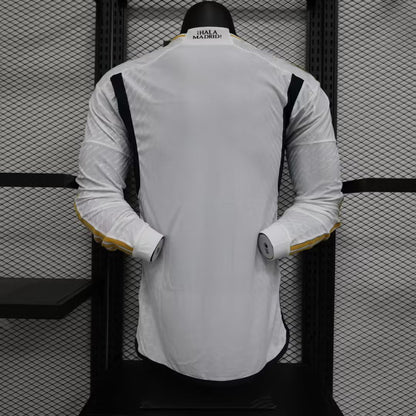 Real Madrid 2023/2024 Home Long Sleeve Player Version Football Jersey