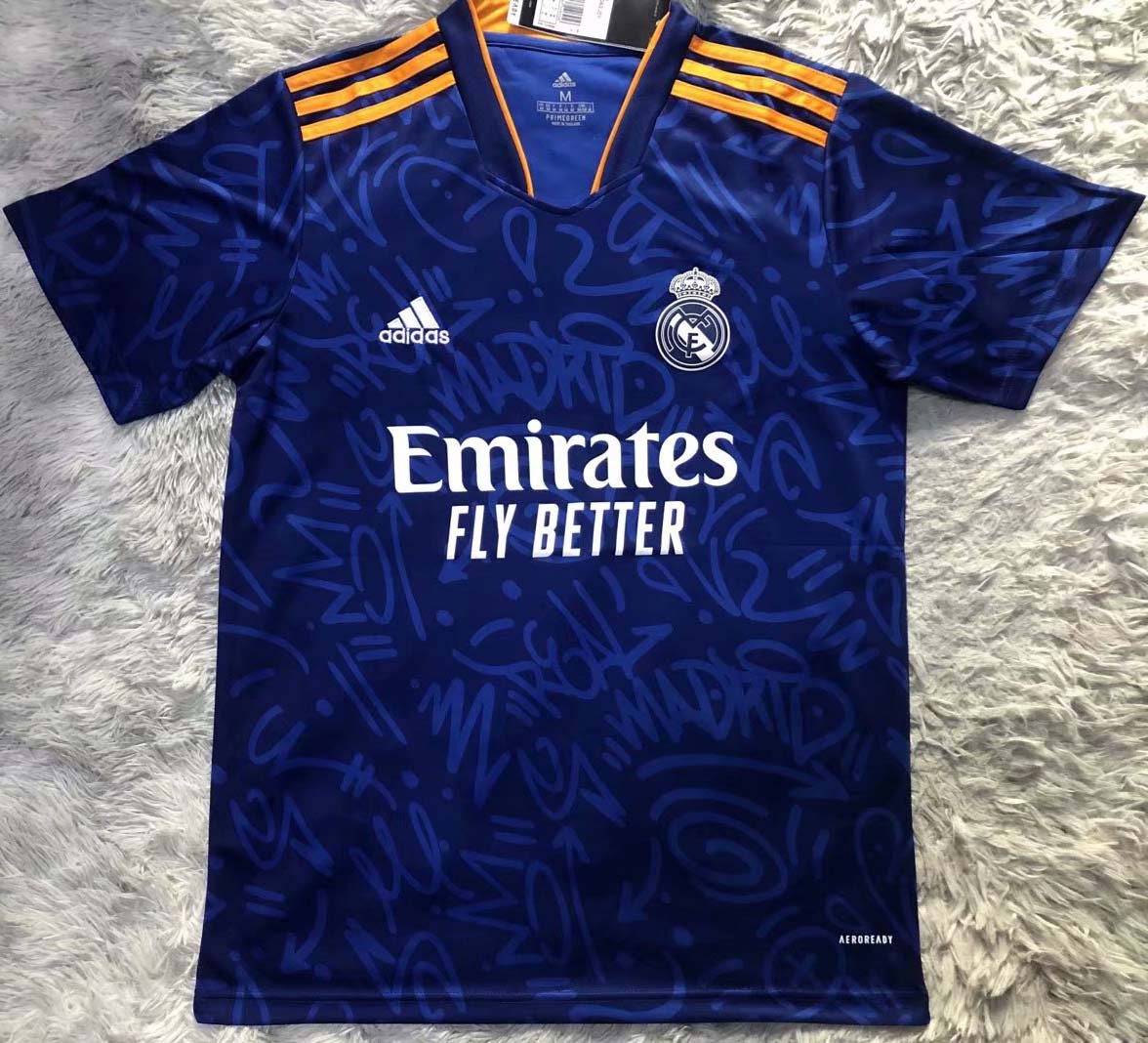 Real Madrid 2021/2022 Away Fan Version Football Jersey