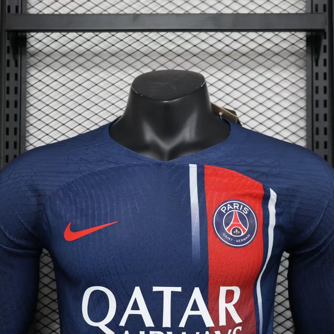 PSG Paris 2023/2024 Home Long Sleeve Player Version Football Jersey