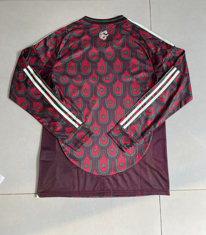 Mexico 2024/2025 Home Long Sleeve Fan Version Football Jersey