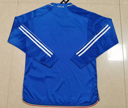 Italy 2023/2024 Home Long Sleeve Fan Version Football Jersey